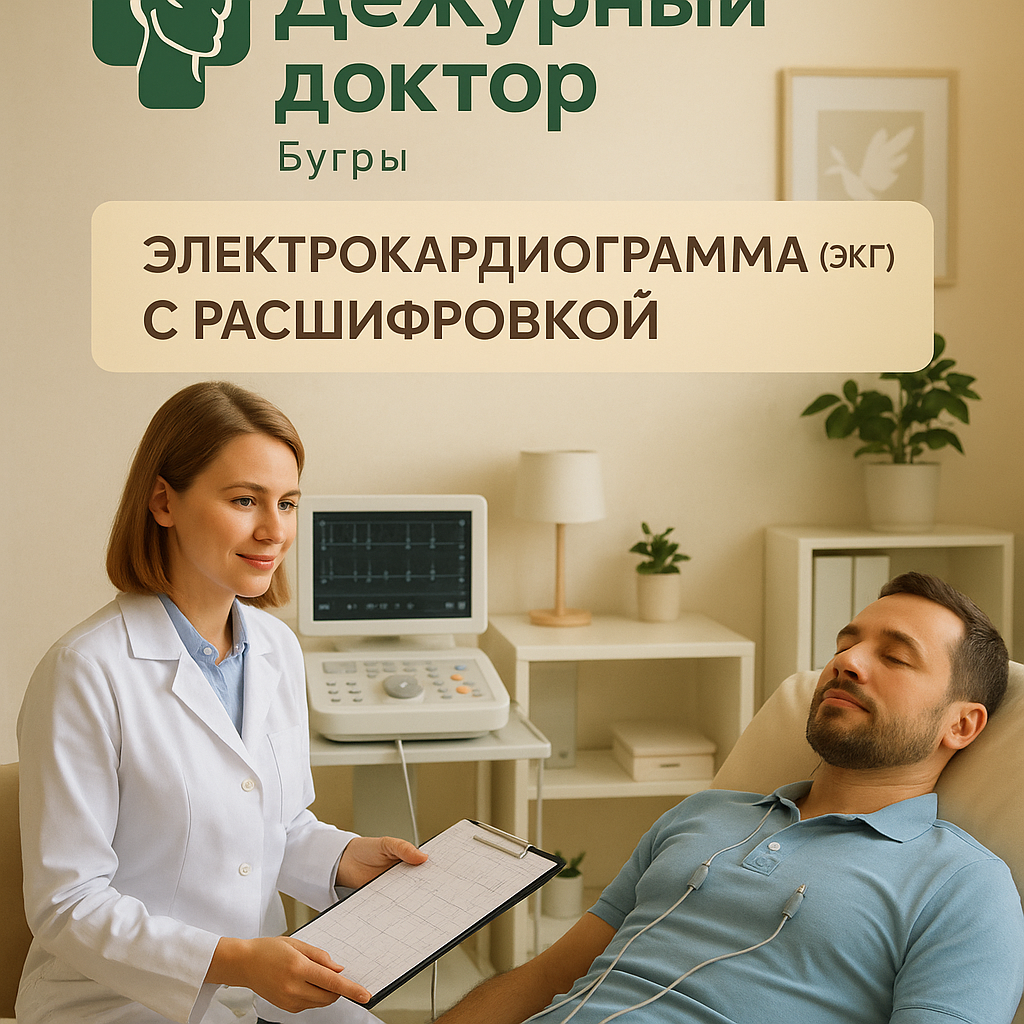 Электрокардиограмма (ЭКГ) с расшифровкой
